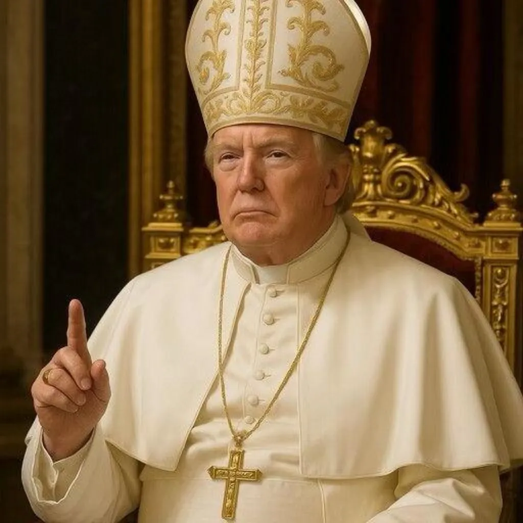 AI-generated image of Donald Trump dressed as the pope